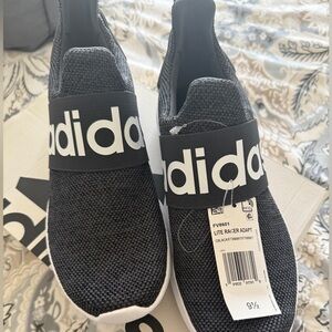Adidas Black and White Athletic Slip-On Shoes